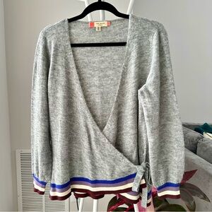 Ted Baker Gray Wrap Sweater